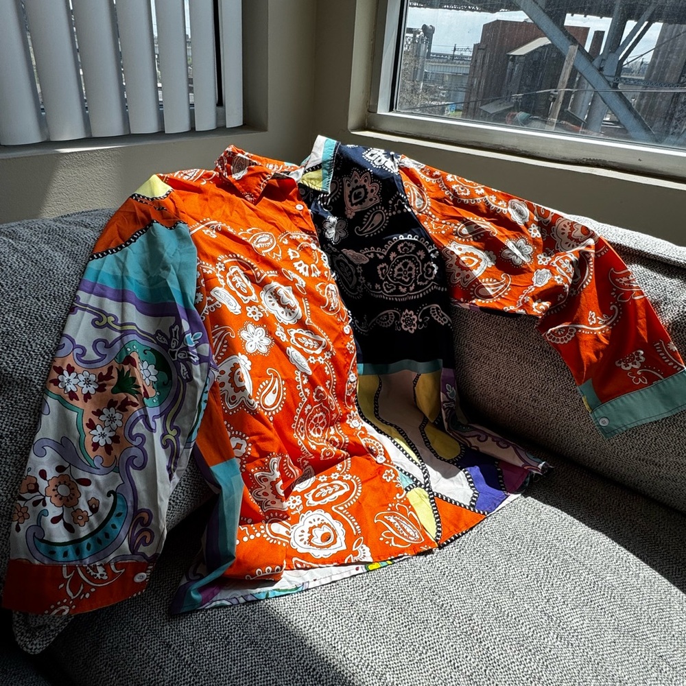 Colorful Paisley Patchwork Top/Pant Set